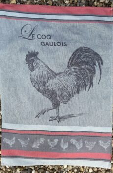 Theedoek Coq Gaulois grijs
