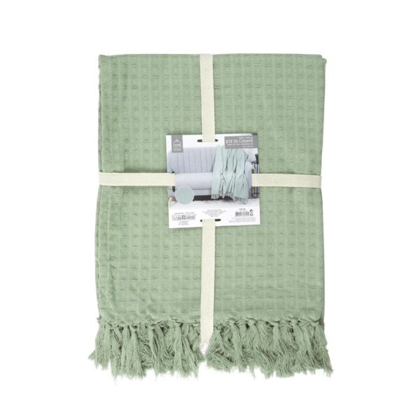 Plaid Wafel Lichtgroen - Afbeelding 3