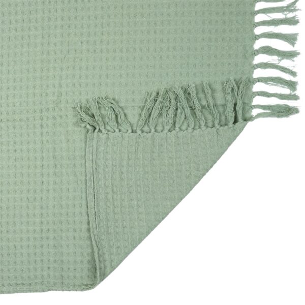 Plaid Wafel Lichtgroen - Afbeelding 6