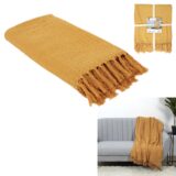 Plaid Wafel Oker - Afbeelding 4