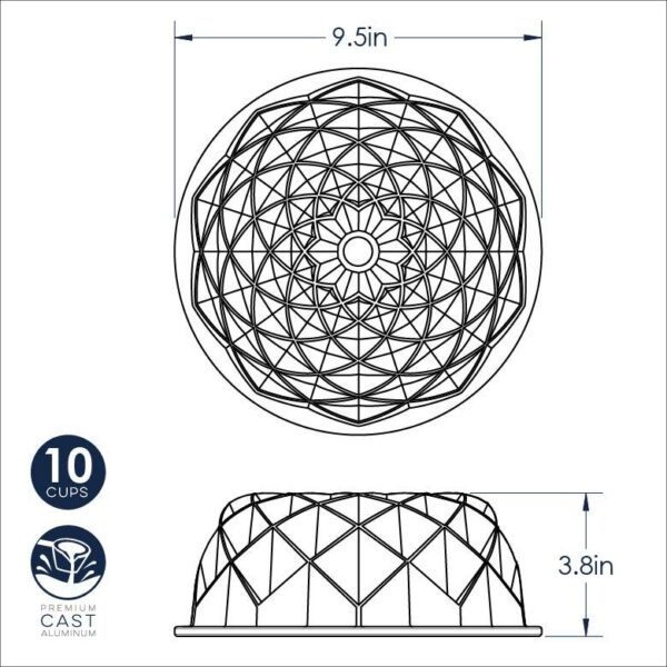 Nordic Ware Jubilee Bundt GOLD, - Afbeelding 3