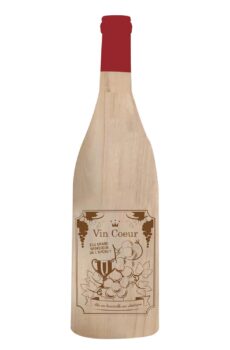 Borrelplank in de vorm van een wijnfles